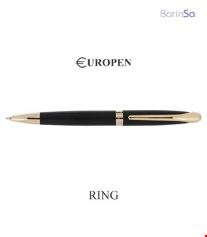 خودکار یوروپن مدل رینگ (مشکی- طلایی) 2