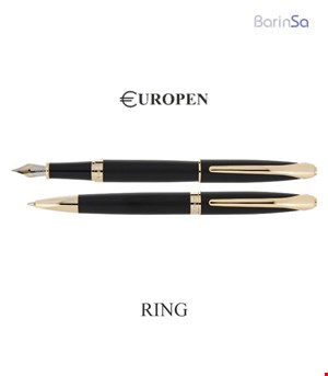 خودکار و خودنویس یوروپن مدل رینگ (مشکی- طلایی) 1