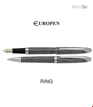 خودکار- روان نویس- خودنویس یوروپن مدل رینگ (مشکی- کروم راه راه) Europen bp-fp-rp RING