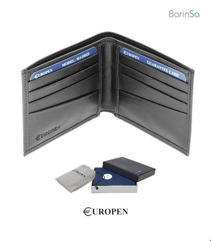 کیف پول چرم مردانه یوروپن مدل مادرید  Europen Wallet MADRID