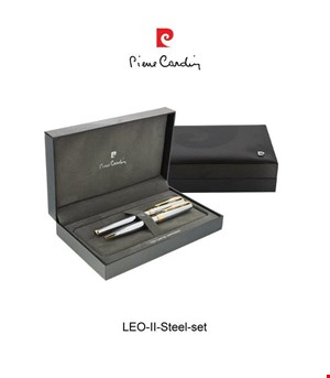 خودکار و روان نویس پیرکاردین مدل لئو-II (کروم براق) Pierrecardin bp-rp-steel-set-LEO