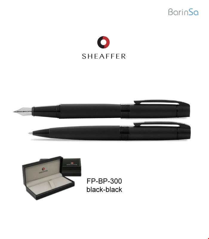 خودکار و خودنویس شیفر مدل 300 (مشکی گیره مشکی) Sheaffer fp-bp-black 300